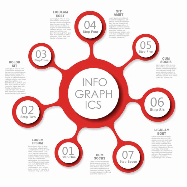 Infografische Design-Vorlage mit Platz für Ihre Daten. Vektorillustration. — Stockvektor