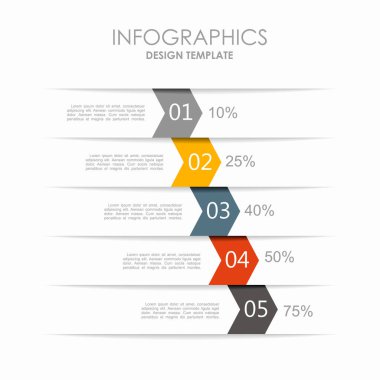 Verileriniz için yer alan bilgi tasarım şablonu. Vektör illüstrasyonu.