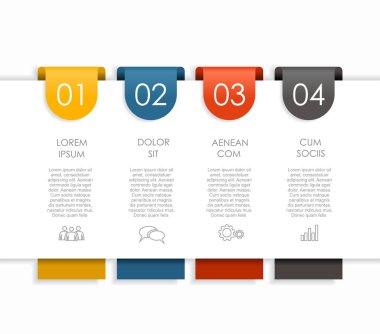 Verileriniz için yer alan bilgi tasarım şablonu. Vektör illüstrasyonu.