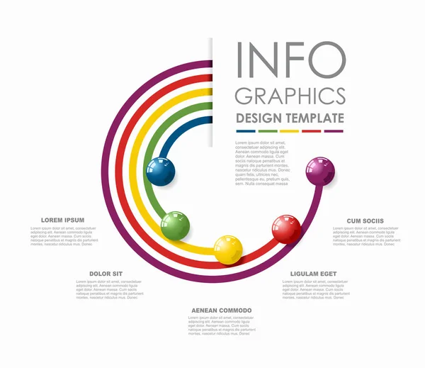 Modelo de design de infográfico com lugar para seus dados. Ilustração vetorial. — Vetor de Stock