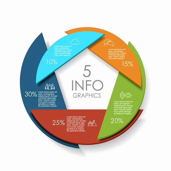 Plantilla de diseño infográfico con lugar para sus datos. Ilustración vectorial. — Vector de stock