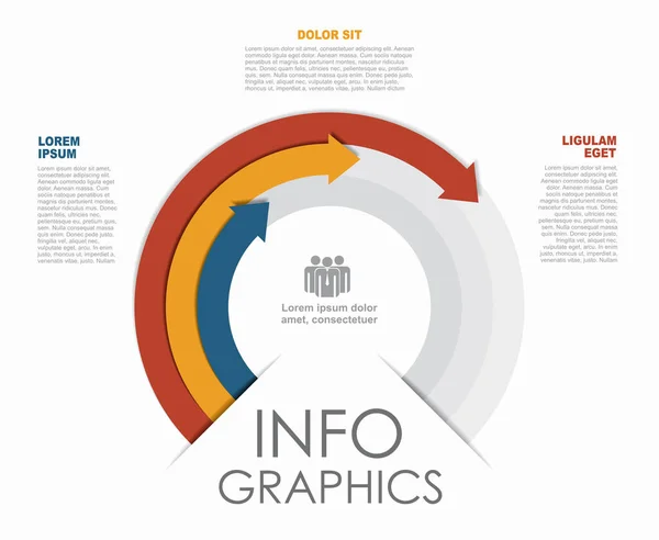 Infografische Design-Vorlage mit Platz für Ihre Daten. Vektorillustration. — Stockvektor