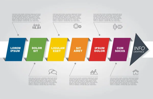 Plantilla de diseño infográfico con lugar para sus datos. Ilustración vectorial. — Vector de stock