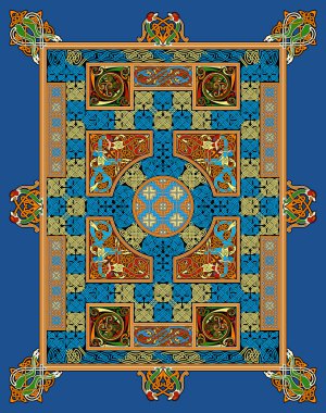 Ayrıntılı Antik Kelt vektör deseni