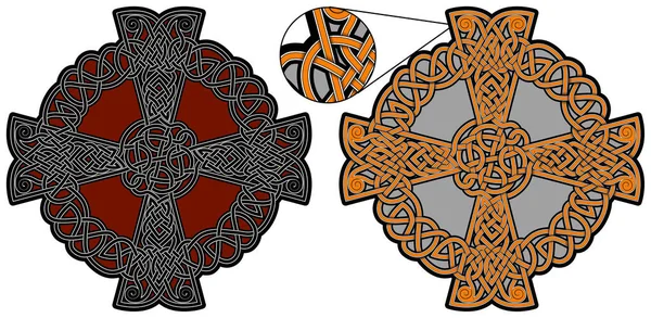 Стародавній Кельтський Хрест Векторний Елемент Дизайну — стоковий вектор