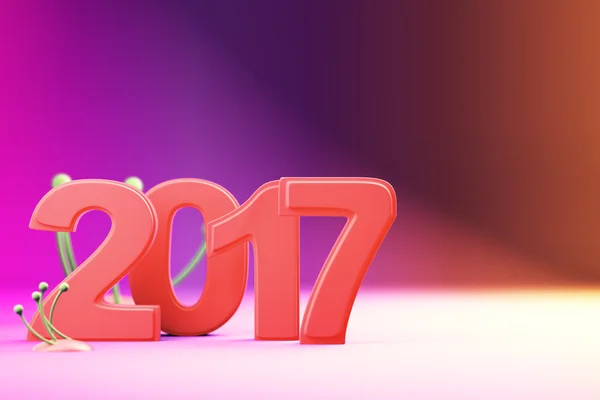 2017 r. nowy rok dane na tło gradientowe — Zdjęcie stockowe