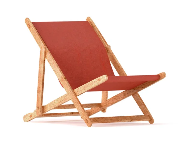 Chaise lounges de madera aislados sobre fondo blanco — Foto de Stock