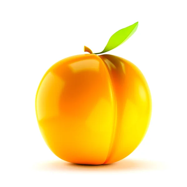 Šťavnaté meruňky s stonek a list — Stock fotografie