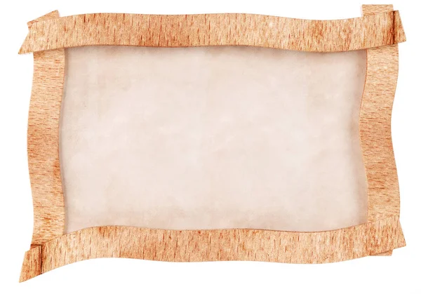 Blank old paper with wood frame — Stock Photo, Image