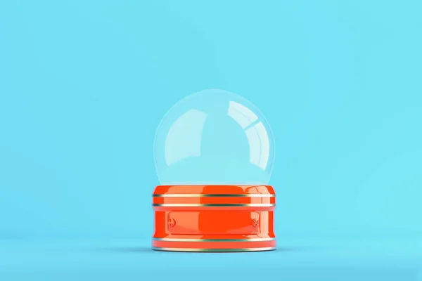 Parlak mavi zemin üzerine boş kar küresi