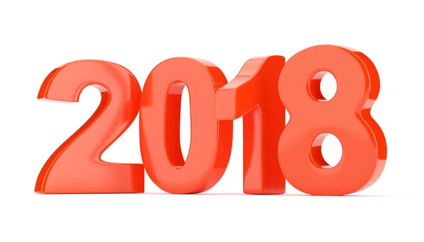 Beyaz arka plan üzerinde izole 2018 yeni yıl rakamları — Stok fotoğraf