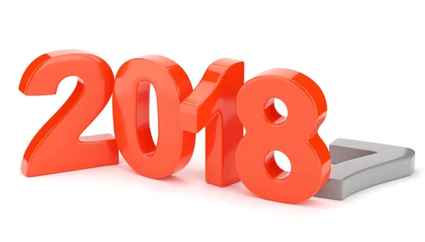 2018 new year figures isolated on white background — Stock Photo, Image