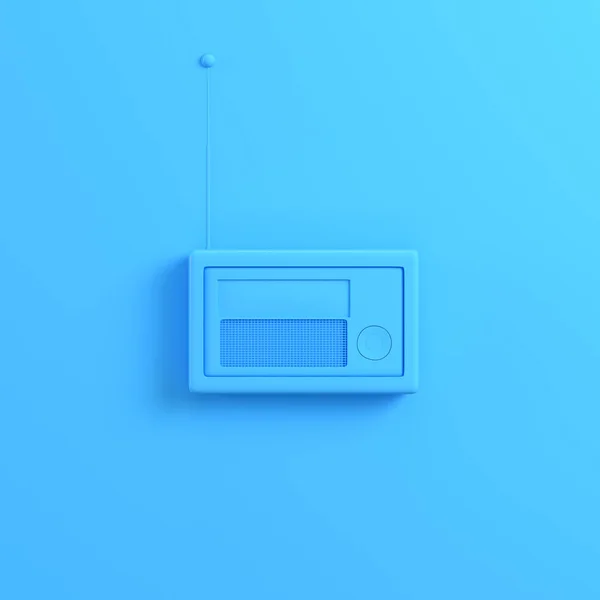 Rádio no fundo azul brilhante — Fotografia de Stock