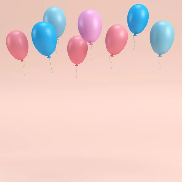 Globos de colores sobre fondo brillante —  Fotos de Stock