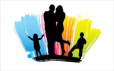 mutlu çizgi film aile 