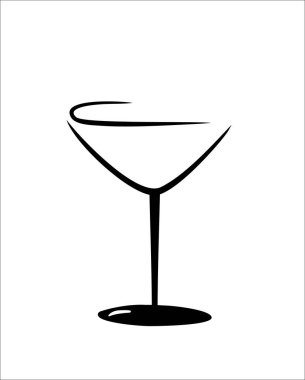 boş bir martini cam 