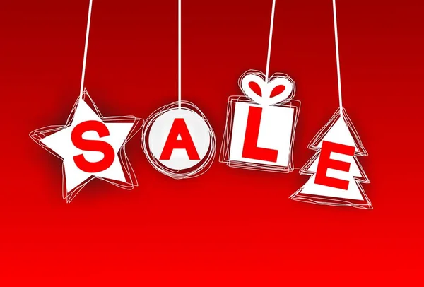 Modern Christmas sale layout — Stock Photo, Image