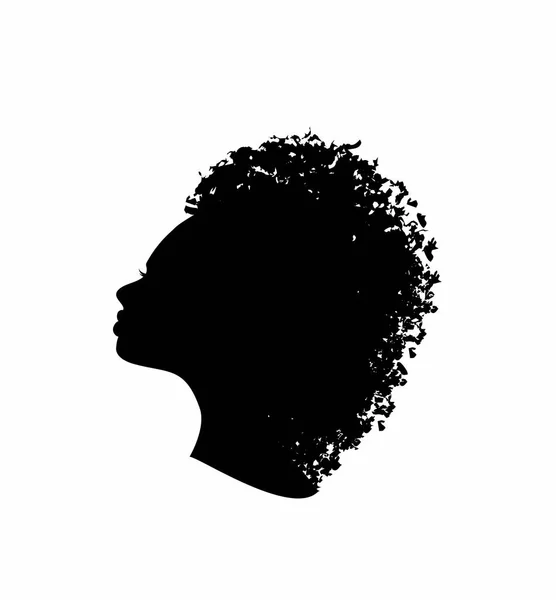 Perfil de uma mulher africana — Fotografia de Stock