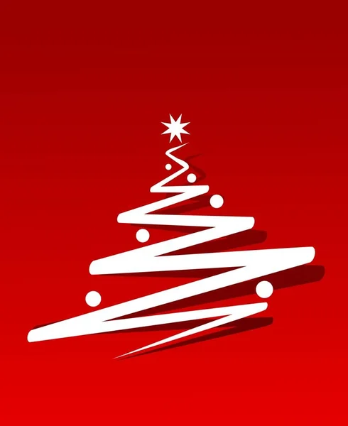 Albero Natale Astratto Rosso — Foto Stock