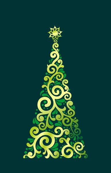 Stylized Green Christmas Tree — Stock Photo, Image