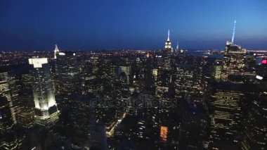 Panoramik Manhattan ve New York geceleri