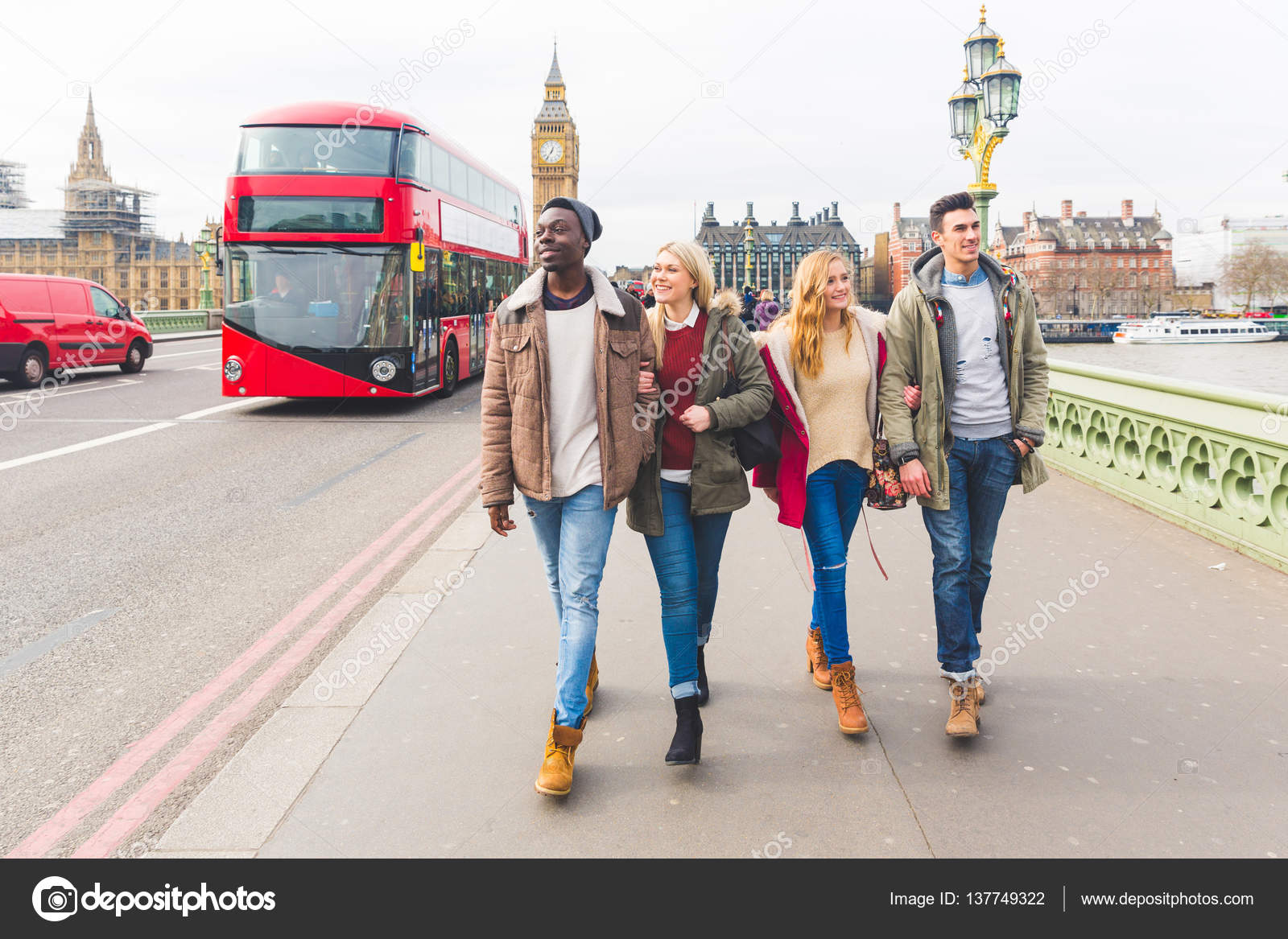 Group of friends having fun in London Stock Photo by ©william87 137749322