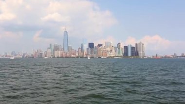 New York şehir merkezinde, görünümünü aşağı Manhattan içinde gökdelenler