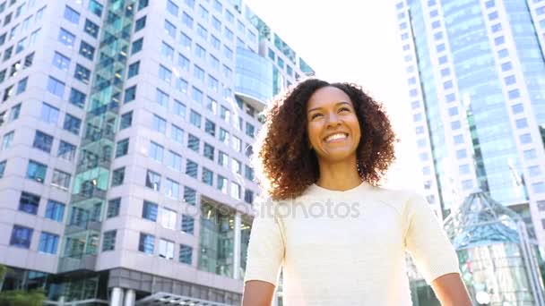 Portrait of a modern business woman, slow motion — Stock Video