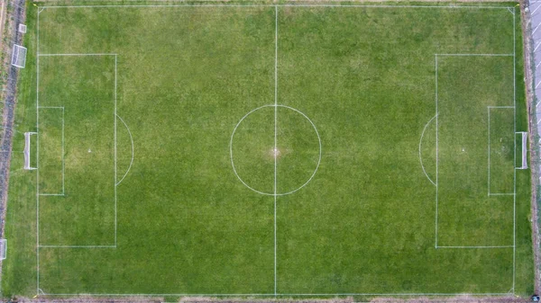 Football soccer ground aerial view — Stock Photo, Image