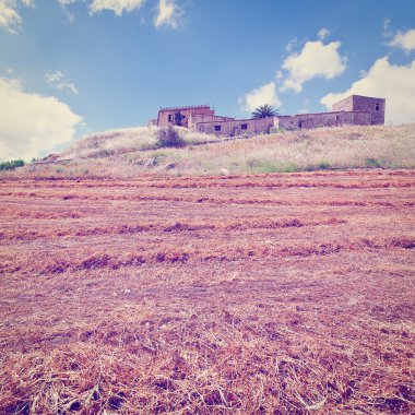 Sicilya biçilmis alan