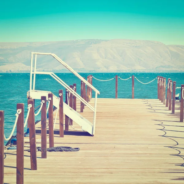 Mooring Line on the Galilee Sea — Stock Photo, Image