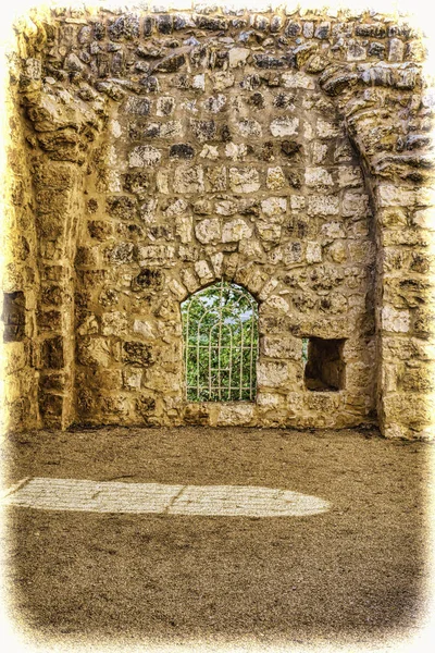 Resti del castello crociato in Israele — Foto Stock