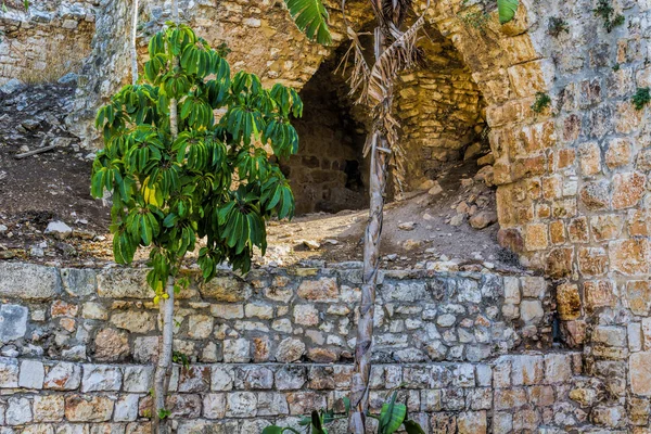 Restos do castelo cruzado em Israel — Fotografia de Stock