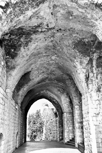 Überreste einer Kreuzritterburg in Israel — Stockfoto