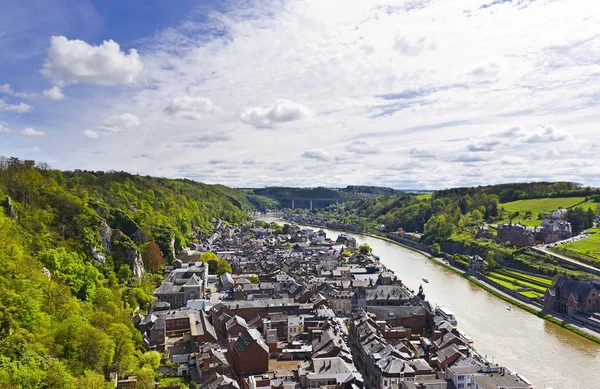 River Meuse in the Belgian City of Dinant — Stock Photo, Image