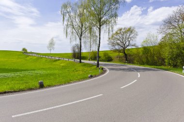 İsviçre Alpleri'nde yol