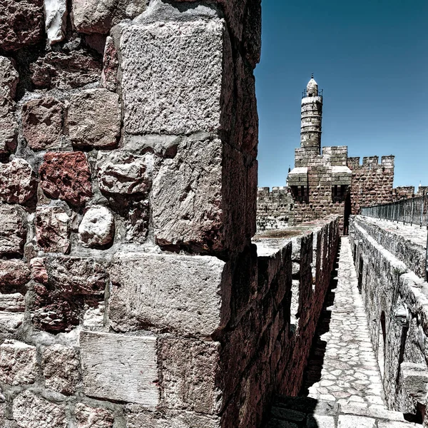Mauern rund um die Altstadt in jerusalem — Stockfoto
