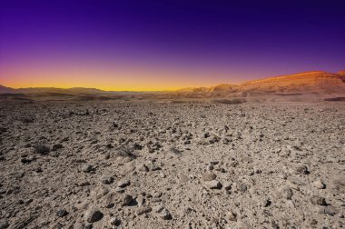 İsrail çölde peyzaj