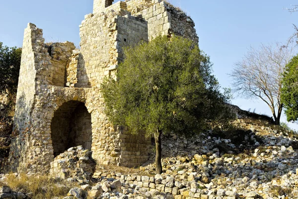 Remnants of Crusader castle in Israel — Stock Photo, Image