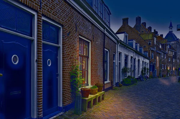 Typické domy v Holandsku — Stock fotografie