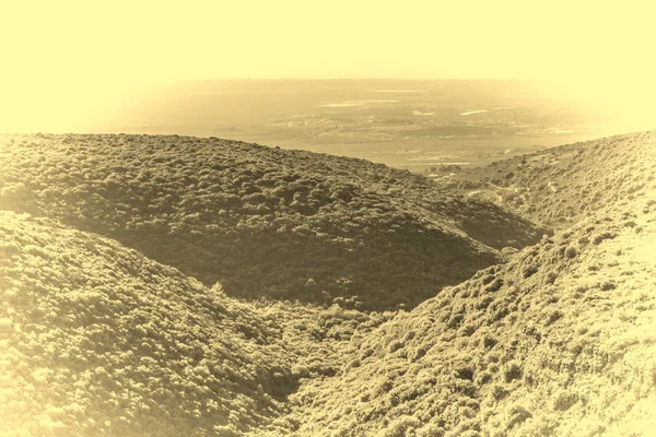 İsrail Celile dağlarının havadan görünümü — Stok fotoğraf