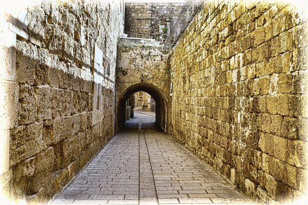 Cidade velha de Akko em israel. — Fotografia de Stock
