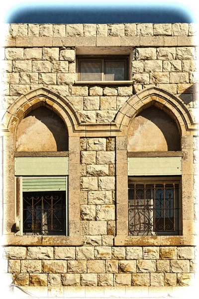 Arabisk arkitektur Acre i Israel. — Stockfoto