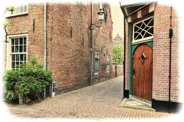 Casas típicas na Holanda — Fotografia de Stock