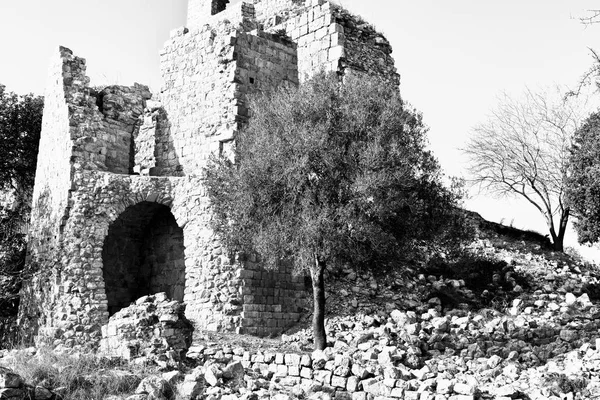 Restos do castelo cruzado em Israel — Fotografia de Stock