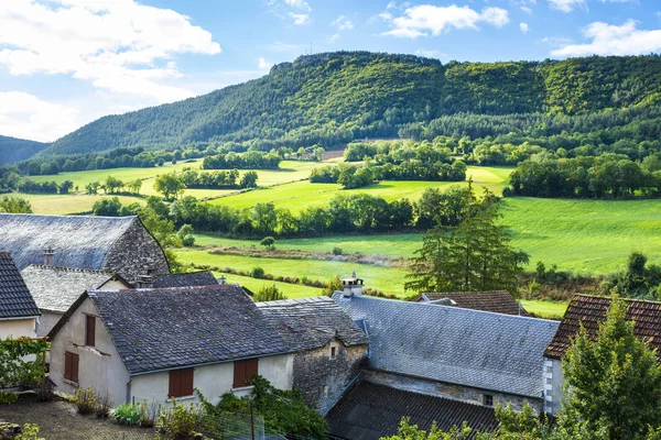 Auxillac stadt in frankreich — Stockfoto