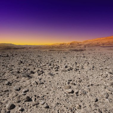 İsrail çölde peyzaj