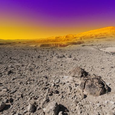 İsrail çölde peyzaj