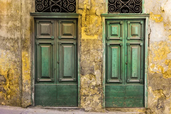 Maltese doors in Valletta — Stock Photo, Image