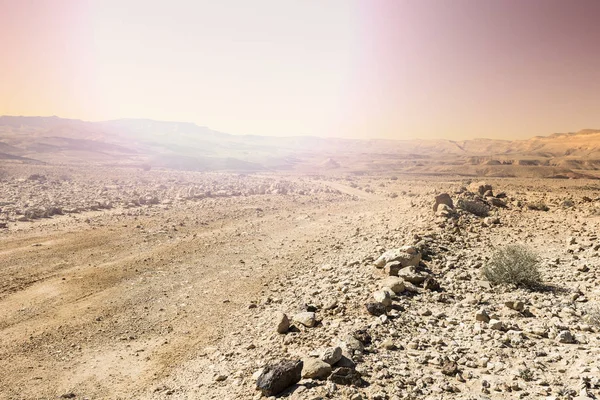 Пустыня в Израиле на рассвете — стоковое фото